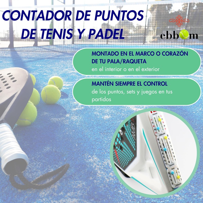 EBBOM Padel/Tennis Score Counter (White)