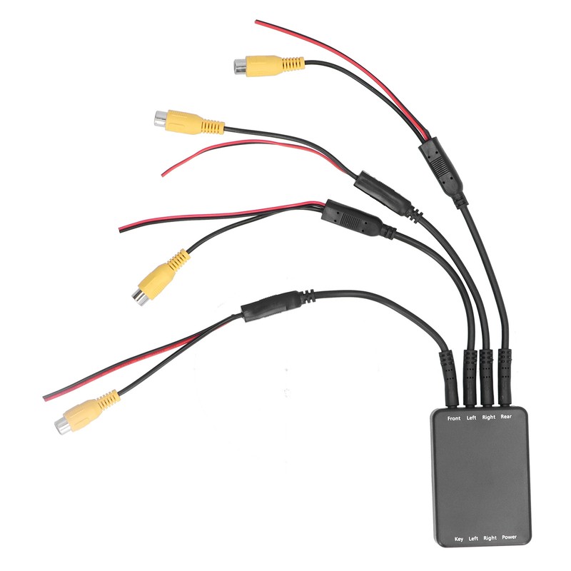 4 Way Car Video Switch 360 Degree Panoramic Rearview Camera