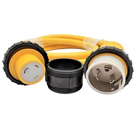 Parkworld 692019 Shore Power Adapter Cord Marine 50A Plug SS2-50P to L5-30R RV 30A Receptacle Female (10FT)