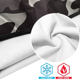 Obacle Balaclava Face Mask Men Women for Winter Cold Weather Ski Hunting (Camo Black Gray)