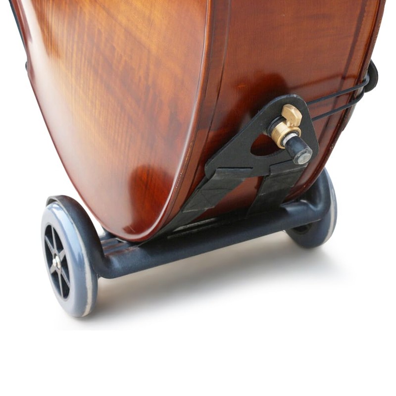 WUQIMUSC Upright Double Bass Cart with durable Wheel Straps Easy