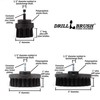 Ultra Stiff Drill Powered Cleaning Brush Set - Heavy Duty