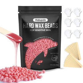 Makupala Wax Beads, 2.4lb Unscented Low Melting Point Waxing Beads for Sensitive Skin, Body, Facial, Brazilian, Bikini, Eyebrow, Leg, Underarms, Natural Home Wax Beans Refill for Women Men Pink