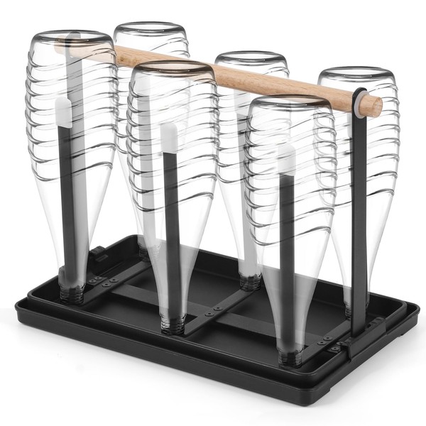 Bottle Holder for SodaStream, Dish Drainer Bottles, 6-Piece Metal Bottle