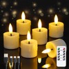 Yeelida Rechargeable Flameless 1.6" x2.5" Tea Light Candles with Remote