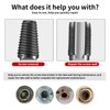2-in-1 Screw Extractor Set, 1/2 Inch and 3/4 Inch, Double