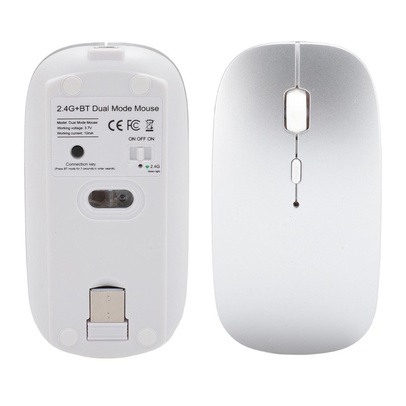 Wireless Mouse 2.4G Bluetooth Dual Mode Mouse 3 DPI Adjustable