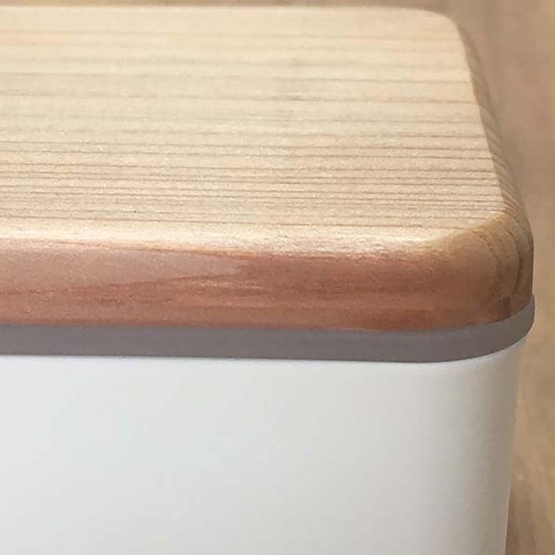 Miyoshi Seisakusho 0601-0033 Wooden Lid Lunch Box, Ancient Cedar, White,