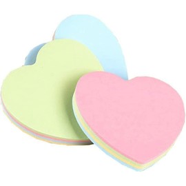100 Sheets Heart Shape Sticky Note Cube Notebooks Office and School Supplies 76 * 76mm