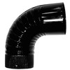 Wolfpack 22011110 Oven Elbow 120 mm 90 ° Glazed Black