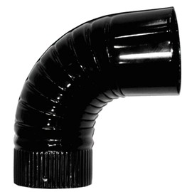 Wolfpack 22011110 Oven Elbow 120 mm 90 ° Glazed Black