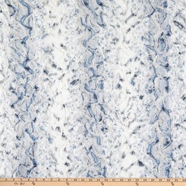 Shannon Minky Luxe Cuddle Snowy Owl Navy Fabric by the Yard