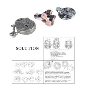 Brain Teaser Puzzle for Adults Puzzles Metal Hole Lock Adult Educational Toy Jigsaw IQ Puzzle (Blue)