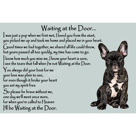 French Bulldog Frenchie Memorial dog pet loss Flexible Fridge Magnet - Waiting at the Door