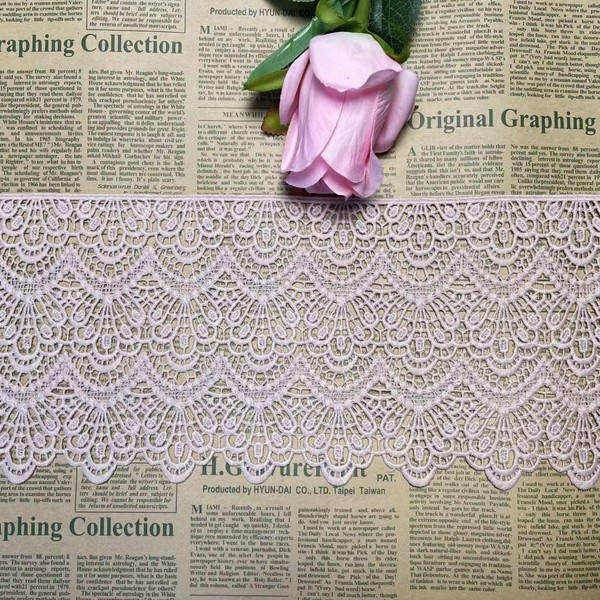 14CM Width Europe Long Pattern Inelastic Embroidery Lace Trim,Curtain Tablecloth
