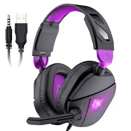 Xuevcn Gaming Headset for PC, Headset with Microphone 3D Surround Sound Headphones Noise Cancelling