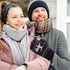 Zolunu Unisex Winter Half Finger Gloves Warm Winter Fingerless Touchscreen