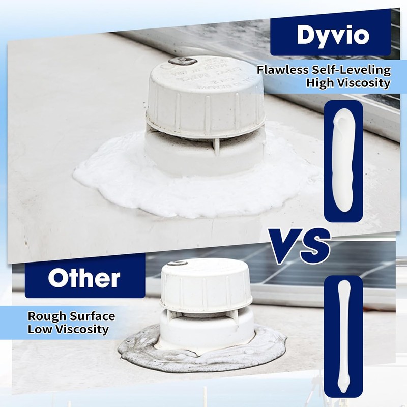 RV Roof Sealant 4 Pack, Self-Leveling Lap Sealant, White RV