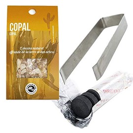 Les Encens du Monde Copal resin to burn + clamp and roller of coals
