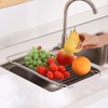Telescopic Sink Storage Rack Stainless Steel Expandable Kitchen Sink Organizer