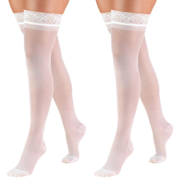 Truform Lites Thigh High, Small, White (Pack of 2)
