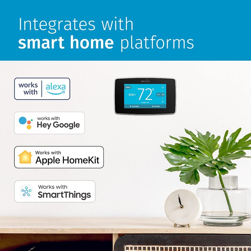 Emerson Sensi Touch Wi-Fi Smart Thermostat with Touchscreen Color Display,