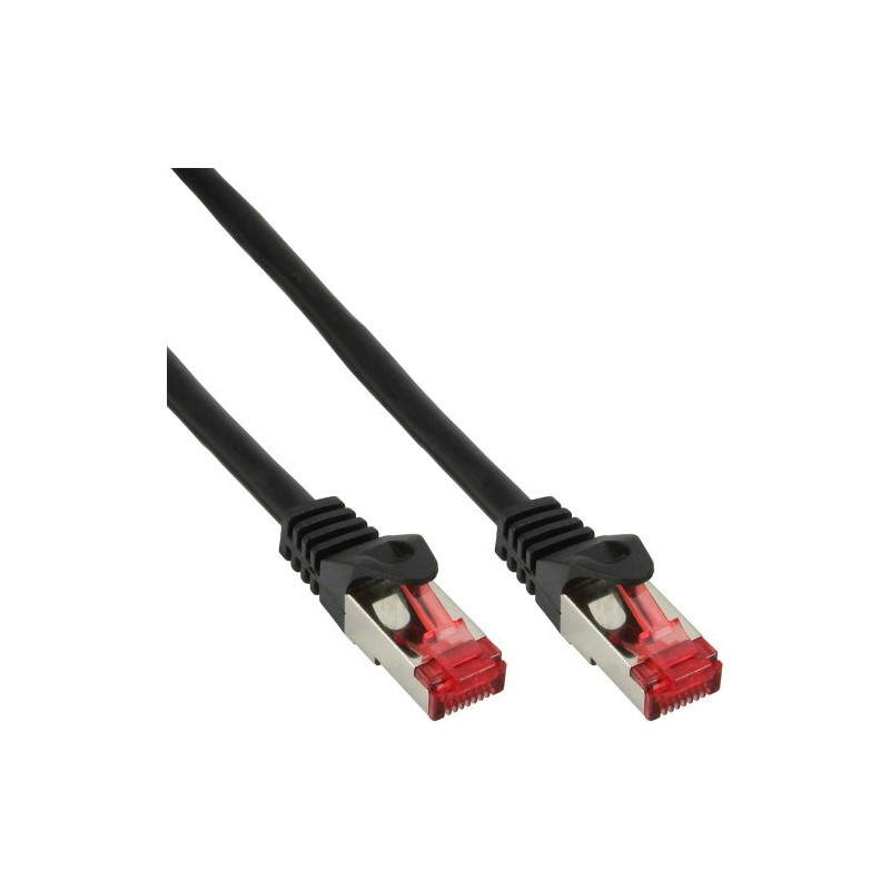 InLine® Patch cord, InLine®, S-STP/PiMF, Cat. 6, black, 1m