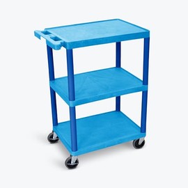 FSE 373-BUSTC222BU Flat Shelf Cart - Three Shelves