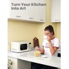 COMFEE' Retro Small Microwave Oven With Compact Size, 9 Preset