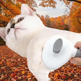 원터치 클린 타입 펫 케어 브러시 털정리용 One-Touch Clean Type Pet Care Brush for Fur Grooming