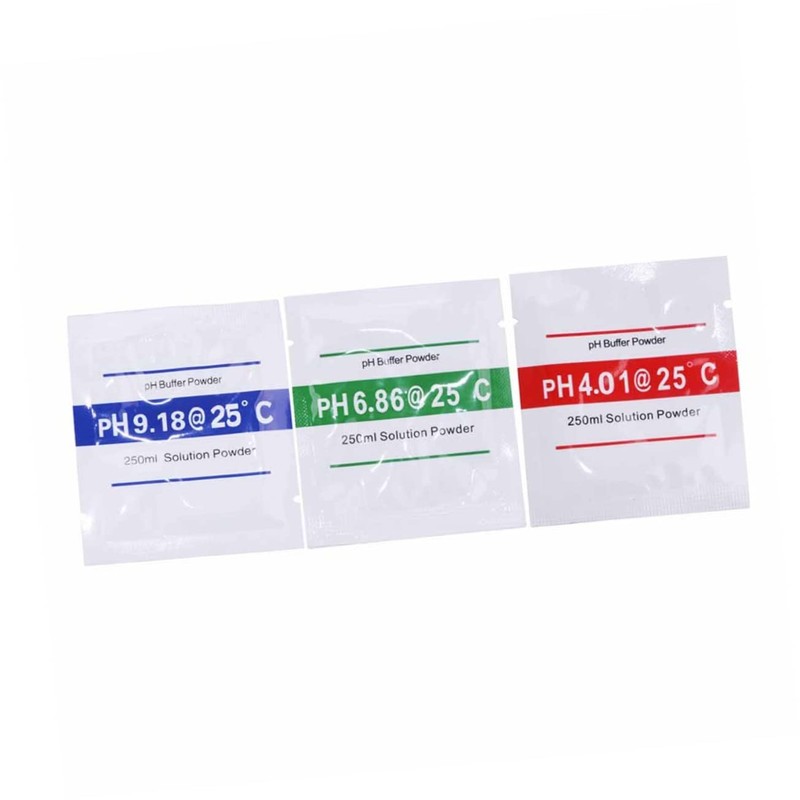 Baluue 9 Pcs Ph Calibration Buffer Powder Distilled Water Solution