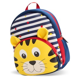 Toddler Backpack, 3D Cute Animal Cartoon Backpack School Bag, Waterproof Preschool Children's Backpack, Mini Nursery Backpacks Tiger Toddler Bag, Kids Rucksack for 2-6 Years Girls, Boys (A)