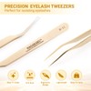 NAGARAKU Tweezers for Eyelash Extensions Curved Lash Tweezers Precision Pinzas