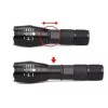 Battery Connection LED Zoomable Flashlight Torch Lamp Light 5-Mode