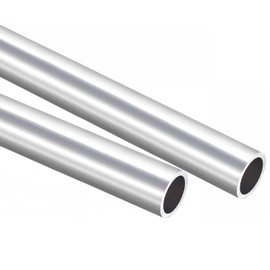 TA-VIGOR 2Pcs 6063 Aluminum Round Tube, 25mm OD 21mm ID 300mm Length Metal Seamless Straight Tubing Aluminum Pipe for Home Furnishing, Machinery, DIY Handicraft