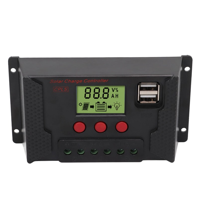 Solar Controller PWM 12V 24V Automatic Adaptation LCD Display USB