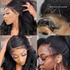 Romface 22 Inch Kinky Straight Lace Front Wigs Human Hair