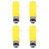 Peakloong 4 Pcs for Smart Car Robot Plastic Tire Wheel