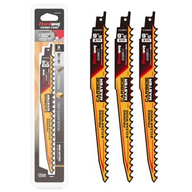 Hardwin 9-Inch Reciprocating Saw Blade 3TPI 24TCT Wood 3-Pack