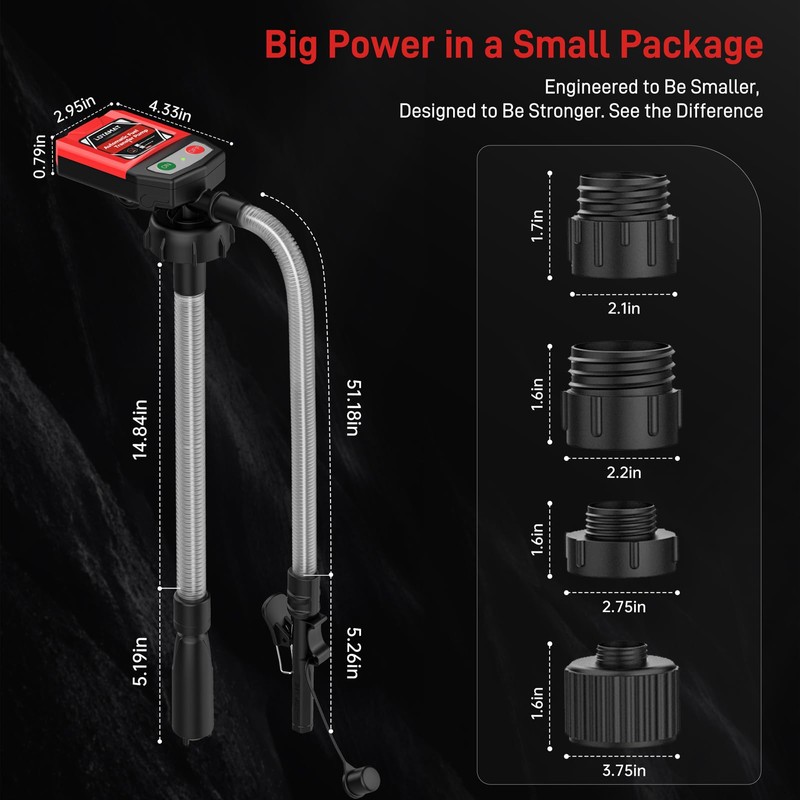 Automatic Portable Fuel Transfer Pump 3.8 GPM Electric Gas Can