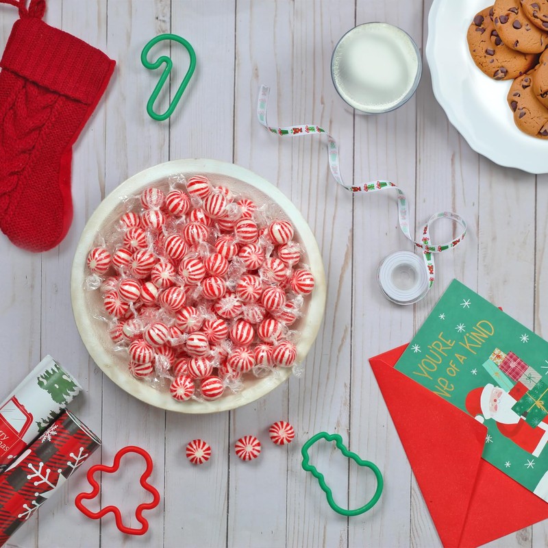 Peppermint Candy Balls Bulk – 3 Pounds - Individually Wrapped