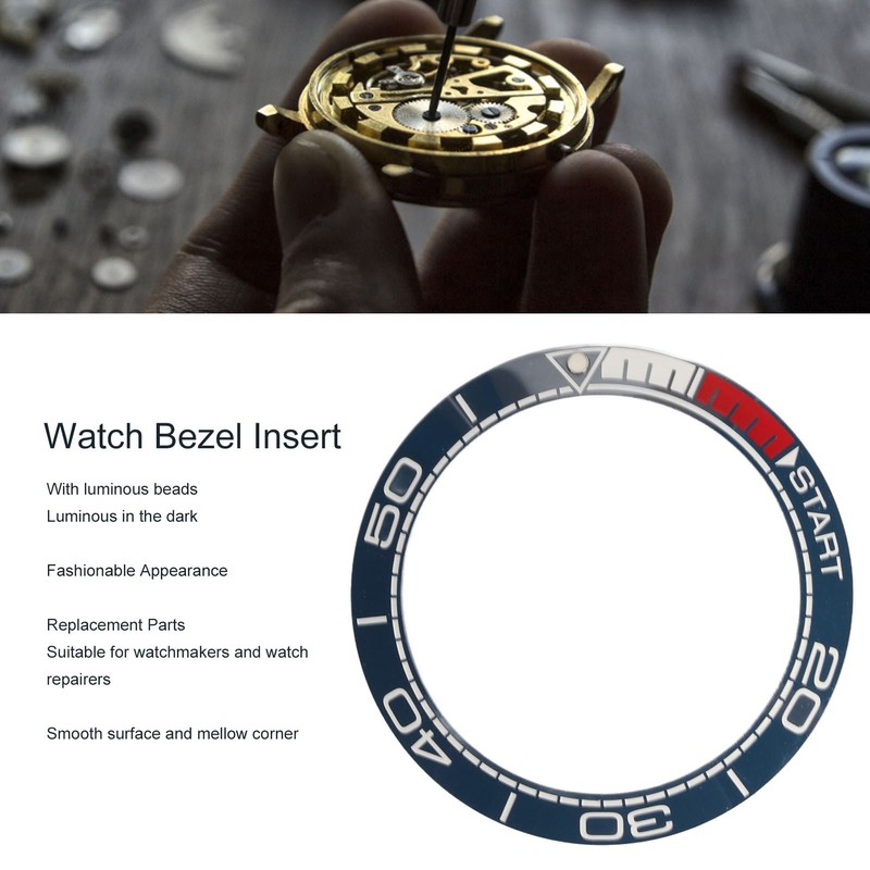 Ceramic Watch Bezel Ring Professional 41.5mm Watch Bezel Insert Replacement