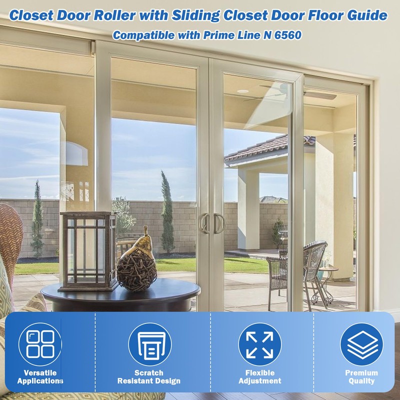 5 PCS Sliding Closet Door Roller Kit,（1 x MP6560 +4