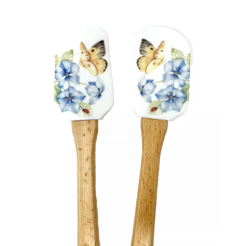 Lenox Butterfly Meadow 2-Piece Silicone Spatula Set 11.5” NEW