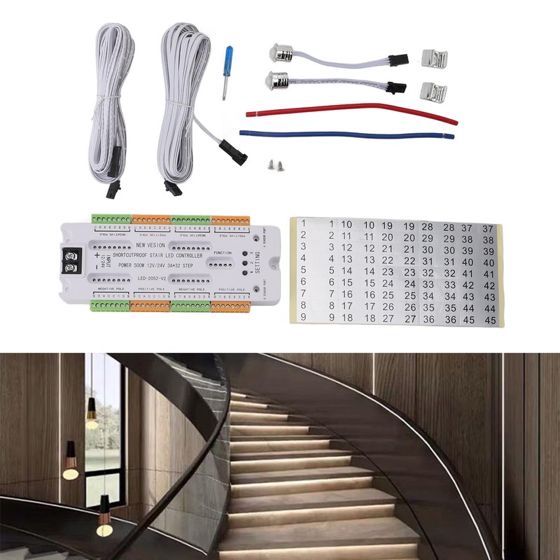 Yanmis Motion Sensor LED Stair Light Controller, Automatic Staircase Lighting