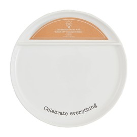 Mud Pie 13" Dia Large Sitter Round Platter, White