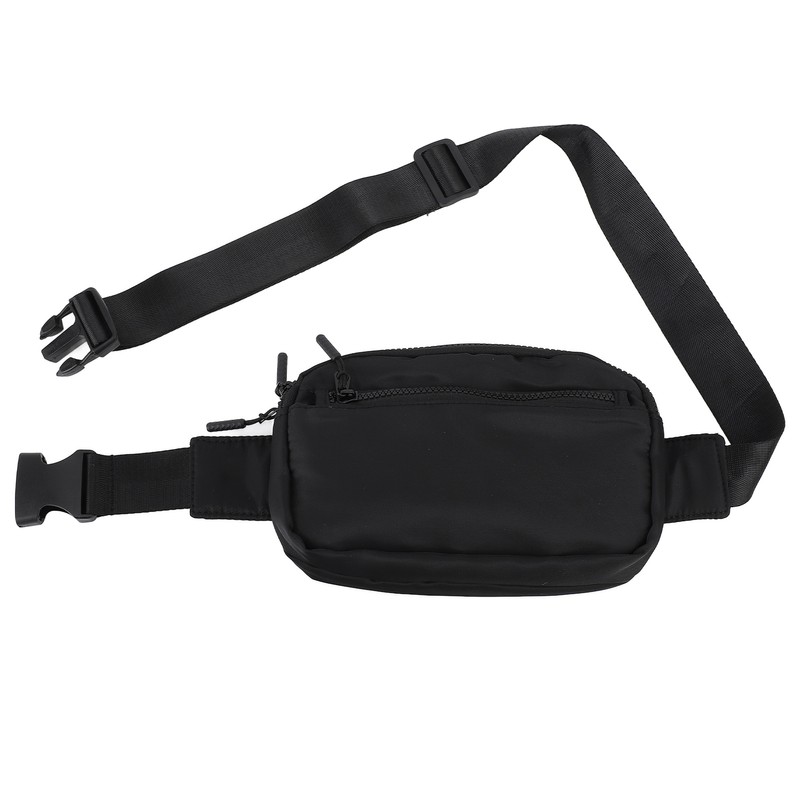 Waist Bag Double Layer Large Capacity Adjustable Strap Waterproof Nylon