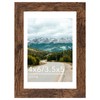 QOTIB 4x6 Picture Frame with 3.5x5 Mat Deep Brown, Display