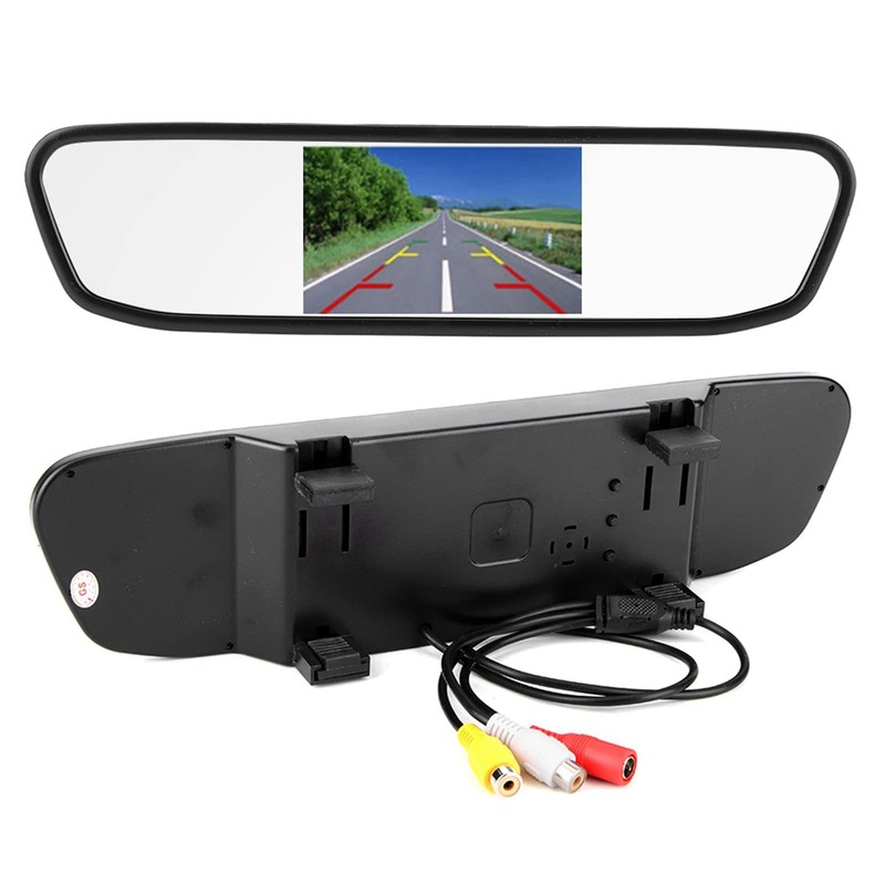 Rearview Mirror Backup Camera,4.3in Car HD Rearview Mirror Monitor 8LED