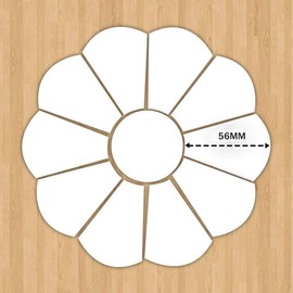 Bosji English Paper Piecing - Piecing Template Set Flower Shape Grandmother's Flower Garden Template Quilting for Patchwork Beginner Quilting on Bags Blankets Pillowcases (56MM, White)